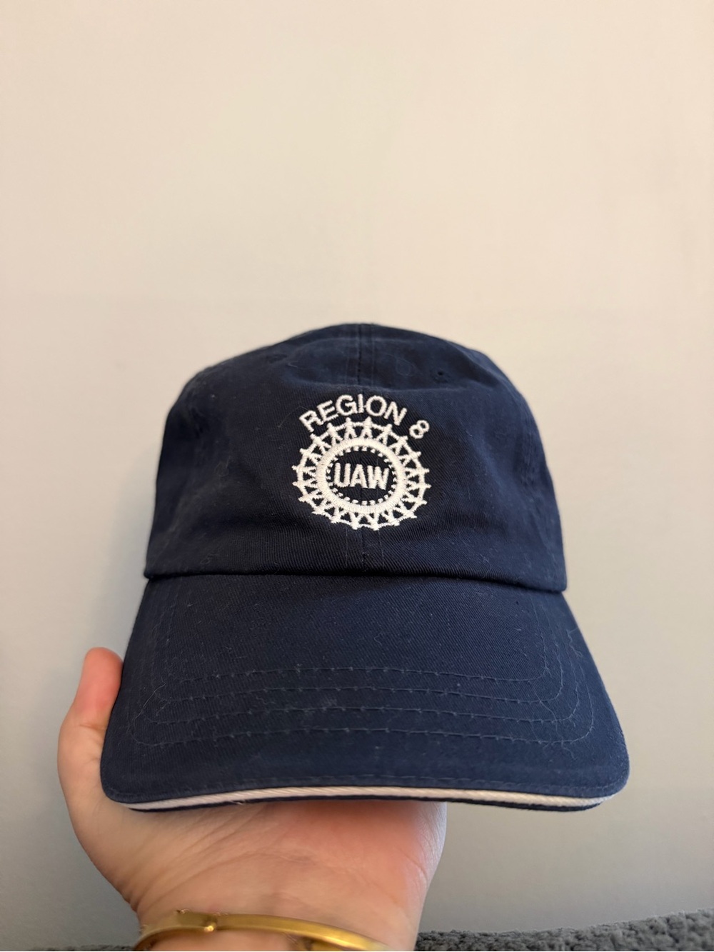 UAW Region 8 Navy Cotton Baseball Cap 2 Included